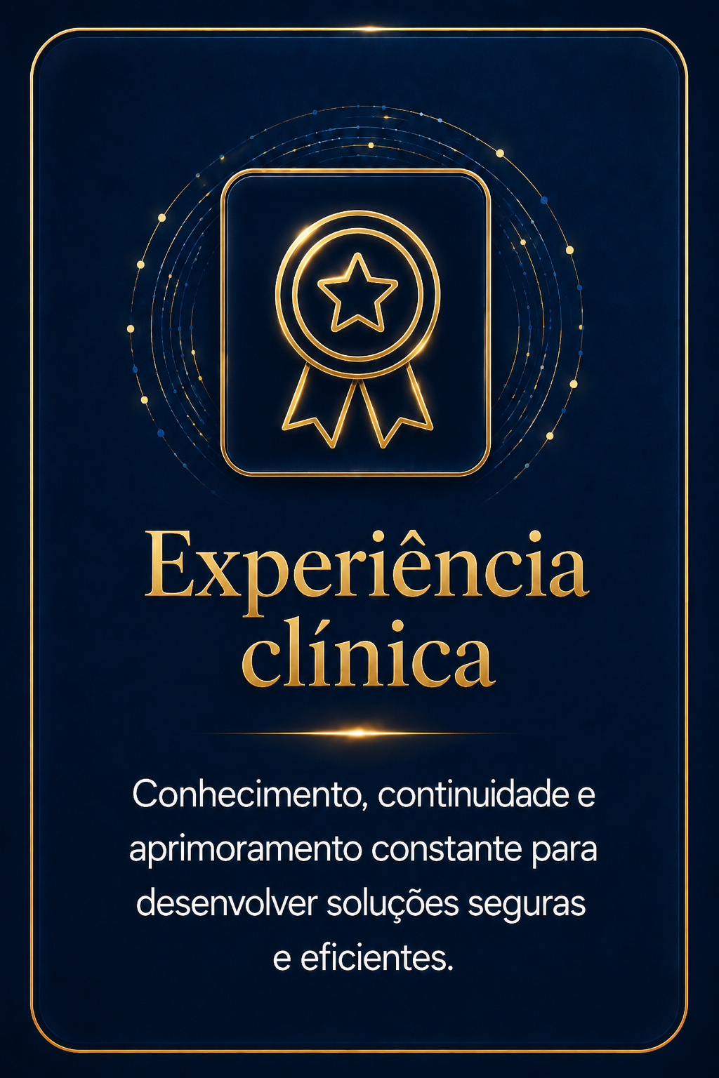 Card Experiência clínica da estrutura do Dr. Márcio Santana